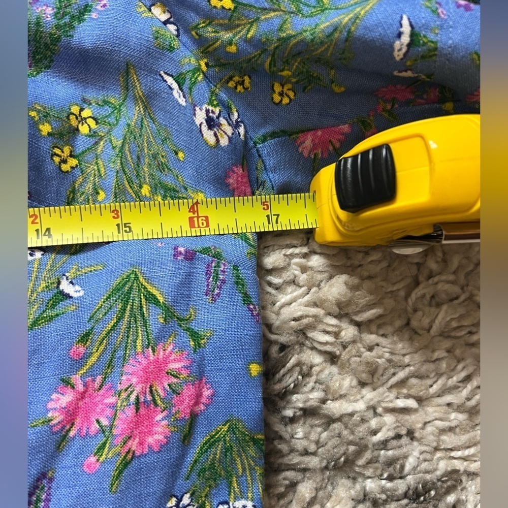 LOFT Floral U-Neck Puff Sleeve Dress size 2 (E103) - Picture 9 of 15